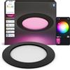 Philips Hue Slim Downlight, Plafoniera LED da Incasso, 1500 lm, 170 mm, Sottile, Luce Diurna 1.000 K-20.000 K, Regolazione Ultrabassa, Colore Preciso, Illuminazione Intelligente, Nero, 1 Pezzo