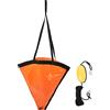 Jwthee Calzino per Ancoraggio alla deriva da 32 Pollici, Kit Galleggiante per Barca Arancione in PVC Resistente, Ancoraggio per Paracadute con Imbracatura, Boa, gommone, Kayak, Canoa,