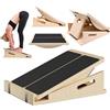 Kunaxku Pedana Fitness Slant Board, 3 in 1 Pilates Board, Attrezzi Stretching Polpacci - Rialzo da Palestra a 3 Altezze Antiscivolo Allungamento Muscolare a Casa - Poggiapiedi Legno Blocchi