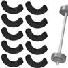 Generic Cuscino per manubri, 10 cuscinetti di protezione per manubri, parti di ricambio per attrezzature da fitness, accessorio per riporre in modo sicuro