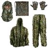 PELLOR Tuta Mimetica Ghillie 3D, Tuta Mimetica Jungle Ghillie Suit Boschiva Abbigliamento con Cappucci e Mimetici Guanti per Camouflage Caccia Campeggio Nascosto