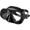 Generic Maschera subacquea, doppia lente nera per adulti e giovani, ampia visuale in vetro temperato anti-appannamento, viso in morbido silicone, impermeabile per snorkeling e nuoto