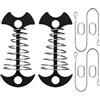 Gungtj Caviglie da Ponte, Piccioni a Pesce, 5,91 x 3,35 x 1,18 Pollici Leghe in Alluminio con Carabineri, da Campeggio ideali per Campeggio, Tenda, Barbecue, grigliate,