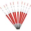 Tsophreniq 10Pcs Coda Lunga Pesca Bobber Boe Verticale Drift Galleggianti Paulownia Legno Galleggianti Da Pesca Accessori Durevole Deriva Verticale