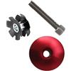 JIASHUNHE Serie Sterzo 1-1/8 28.6 Testa Forcella Serie Sterzo Tappo Ciotola di Copertura MTB Gambo della Bici Auricolare Tappi Superiori Bullone Vite Star Dadi Parti Biciclette(Red)