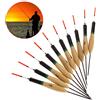 YROHGKPN Set di 10 galleggianti da pesca in legno leggero, galleggiamento sensibile, galleggiante Paulown