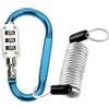 yanwuwa Lega di alluminio Moschettone Resettabile 3 cifre Combinazione Password Code Lucchetti per Valigia Bagaglio Cavo Resettabile