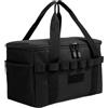 Minflora Borsa termica per picnic e campeggio, con capacità di 30 litri, impermeabile, in tessuto Oxford e isolamento termico per cibo e bevande, colore nero