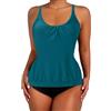 Generico Costume Brasiliana Donna,Nuovo Costume da Bagno Diviso da Donna con Stampa A Quadri E Angoli Tankini