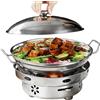 Générique Set da cucina da campeggio | Include casseruola e utensili in acciaio inossidabile | Set Bruciatore fornello per alcool,per escursionismo, campeggio pic-nic, viaggi