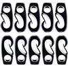 Tsophreniq 10 pezzi nero Bungee Hook Kayak barche Shock Cord Hook sostituzione cavo di serraggio strumento fisso nero Bungee