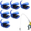 Générique 6 pezzi da pesca antiscivolo portatile riutilizzabile, supporto per canna da pesca | per fiume, lago, ruscello, acqua , jigging, trolling