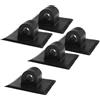 GATHINESS 5 Pezzi Supporto Motore per Canoa e Barca Gonfiabile in PVC Nero, Materiale Robusto, Installazione su Superfici Orizzontali e Verticali, Fissaggio Sicuro per Motori Elettrici Kayak