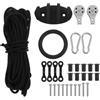 Toddmomy 1 Set Kit Carrello Ancora per Kayak - Corda in Paracord da 9 Metri/Moschettone/Carrucola/Cuscinetto - Accessori per di Ancoraggio Kayak per Piccole imbarcazioni, Canoe