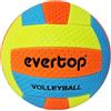 CUCUBA Pallone Da Volley e Beach Volley Evertop da Allenamento o Partita Diametro 20cm Size 5 Colore Azzurro Giallo e Arancione