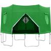 Generic Copertura per tenda per trampolino, 3,5 m/3,5 m/2,4 m/2,8 m/1,8 m, protezione UV, in poliestere verde impermeabile, antivento, adatta per trampolini rotondi a 6 poli