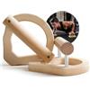Hexify Maniglie per Flessioni in legno, set da 2 Parallele Calisthenics, Parallele Basse 2IN1 per Push Up e anelli da ginnastica, aIdeali per Home Gym e Outdoor