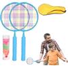 Generic Racchette da badminton, set da badminton per interni per bambini - Attrezzature portatili per bambini 3 ai 7 anni per allenamento sportivo, fitness, programmi giovanili, scuola LO, giochi