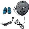 BildeeMait Cyclette monitor con sensore di frequenza cardiaca e distanza contapassi, per fitness, ciclismo, allenamento, console in lega di alluminio blu (B)