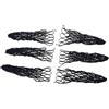 ZMdooreasy Set di 6 reti dritte per tavoli da biliardo americani, costruite con filo di cotone ad alta resistenza e lunghezza standard 32 cm (nero)