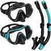 G2RISE SN02 - Set da snorkeling per adulti, maschera subacquea e maschera per snorkeling a secco, con tecnologia anti-appannamento e tecnologia anti-appannamento, confezione da 2