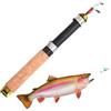 Gungtj Canna da pesca sul ghiaccio | Attrezzatura Telescopica portatile Montatura | Attrezzatura da pesca sul ghiaccio invernale 60 cm per trota - per pesca in acqua e salata in stagno fiume