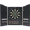 HongKKon Bersaglio elettronico decorativo per freccette, 12 freccette, 243 varianti, 88 teste per freccette, conteggio dei punti elettronico, per 1-16 giocatori