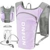 DNFUN Zaino Trail Running, Gilet Running Uomo Donna, Gilet Corsa Riflettente Idratazione Multitasche con Borraccia Morbida 500ml *2 o Sacca Idrica 1.5 per Trekking Ciclismo