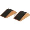 FonHNDG Blocco a cuneo per yoga Set di cunei fitness in legno tinta unita con superficie antiscivolo for squat e stretching - Include borsa for il trasporto portatile (coppia)