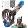 Generisch Maschera da snorkeling per adulti, vista panoramica, a prova di perdite, maschera integrale per snorkeling per adulti, viaggi, subacquea, piscina, immersioni, nuoto, donna, uomo