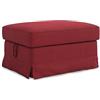 MASTERS OF COVERS Fodera di Ricambio Compatibile con Poggiapiedi IKEA Ektorp, Ektorp Pouf Fodera, Ektorp Poggiapiedi Fodera, Ektorp Sgabello Copri, 82 x 62 x 44 cm (Rosso, Cotone)