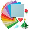 Duoleimi Set di Carta Origami, 200 Fogli, 20 x 20 cm, 70g/m², Carta Pieghevole per bricolage in 20 Colori, Quadrata, Grande Carta per Bambini e Adulti.