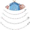 NBEADS 4 pz Catene Conta-Filari per Lavori A Maglia A Tema Maglia, 0-9 Numero Perline Contatore di Fila Catene Accessori per Il Conteggio delle Righe per Lavorare A Maglia all'Uncinetto