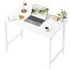 Aiorber Tavolo per computer da ufficio, 100 x 50 x 76 cm, piccolo tavolo per computer, scrivania per studio, camera da letto, soggiorno, bianco
