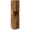 Generico Mobile Pensile da Bagno Legno Antico 30x30x130 cm in Truciolato,Componenti di arredo Bagno