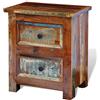 vidaXL Comodino a 2 Cassetti in Legno Recuperato Cassettiera Mobile Mobiletto