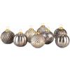 Loberon Silverlake Set di 8 Palline Natalizie - con Bella Finitura brunita - in Vetro soffiato a Bocca, Argento