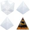 Neikafan 2 Pezzi Stampo Piramide per Resina Epossidica 15cm Stampo in Silicone a Forma di Piramide Résina con 1Pcs Telaio in Plastica per Fai da Te in Orgonite, Deco della Casa o Regalo