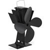 B2X Ventilatore da stufa nero senza elettricità
