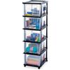 Iris Ohyama, Cassettiera in Plastica con Ruote, 5 cassetti grandi, nero, facile da aprire, per ufficio, camera da letto, cassettone, organizzatore, senza BPA, KMC-305
