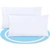 Dekohome Imbottitura per cuscino in fibra cava siliconata ad alto recupero, indeformabile, morbido, soffice, anallergico, anti-tarme, cuscino per divano o letto per casa, 2 cuscini 40 x 60 cm