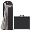 Hejo Borsa Porta Abiti, 180×60 cm Custodia Abiti da Sposa, Long Porta Abito con Finestra Trasparente, Polvere Pieghevole Copriabiti per Costumi da Sposa, Abiti da Sera (Nero)