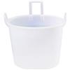 Mobil Plastic - Mastello 3 Manici in plastica PEHD Diametro 45 cm per Alimenti - Bianco Neutro