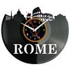 EVEVO Orologio da parete Roma con disco in vinile Orologio decorativo moderno ed elegante per gli amanti dei viaggi Clima italiano Regalo perfetto W0852