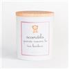 ACCENDILA CANDLE Baby Girl - Candela Profumata, Baby Talco, Cera Naturale, Made in Italy, Bicchiere in Vetro Satinato, Tappo in Legno di Faggio, 200 grammi