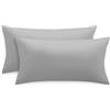 RUIKASI Federe Cuscini Letto 40x80 Grigio chiaro