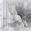 ASDCXZ Tenda da doccia in marmo, 180 x 200 cm, moderna, astratta, grigio, oro, bianco, effetto marmo, tessuto lavabile, tenda da doccia in poliestere, impermeabile, per vasca da bagno con 12 ganci