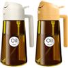 YARRAMATE Spruzzino Olio in Vetro Luce Blocco Scuro Verde per Friggitrice Aria 2 in 1 da 2, 470 ml Dosatore d'Oliva Bottiglia e Oliera Spray da Cucina, Nebulizzatore (Bianco e Arancione)