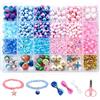 VorPrillynt Perline per Braccialetti, Kit Braccialetti Fai da te Bambina, 625 Pezzo Perline, Set di Collane Fai da te, con Perle di Lettere da Infilare, Idea Regalo per Natale, Compleanno, Feste