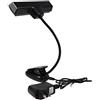 AKLOSIPY Morsetto per Leggio Portatile con Clip a 0 LED per Lettura Sulla Scrivania della Camera da Letto - Morsetto per Lampada Alimentato a Corrente Alternata per Supporto, Lampada da
